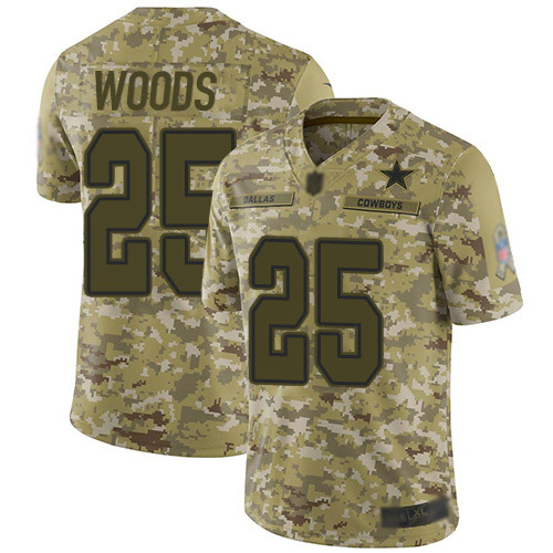 Men Dallas Cowboys Limited Camo Xavier Woods #25 2018 Salute to Service NFL Jersey->dallas cowboys->NFL Jersey